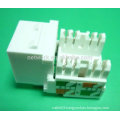 high quality 90 degree dual IDC cat6 rj45 female jack/rj45 keystone jack